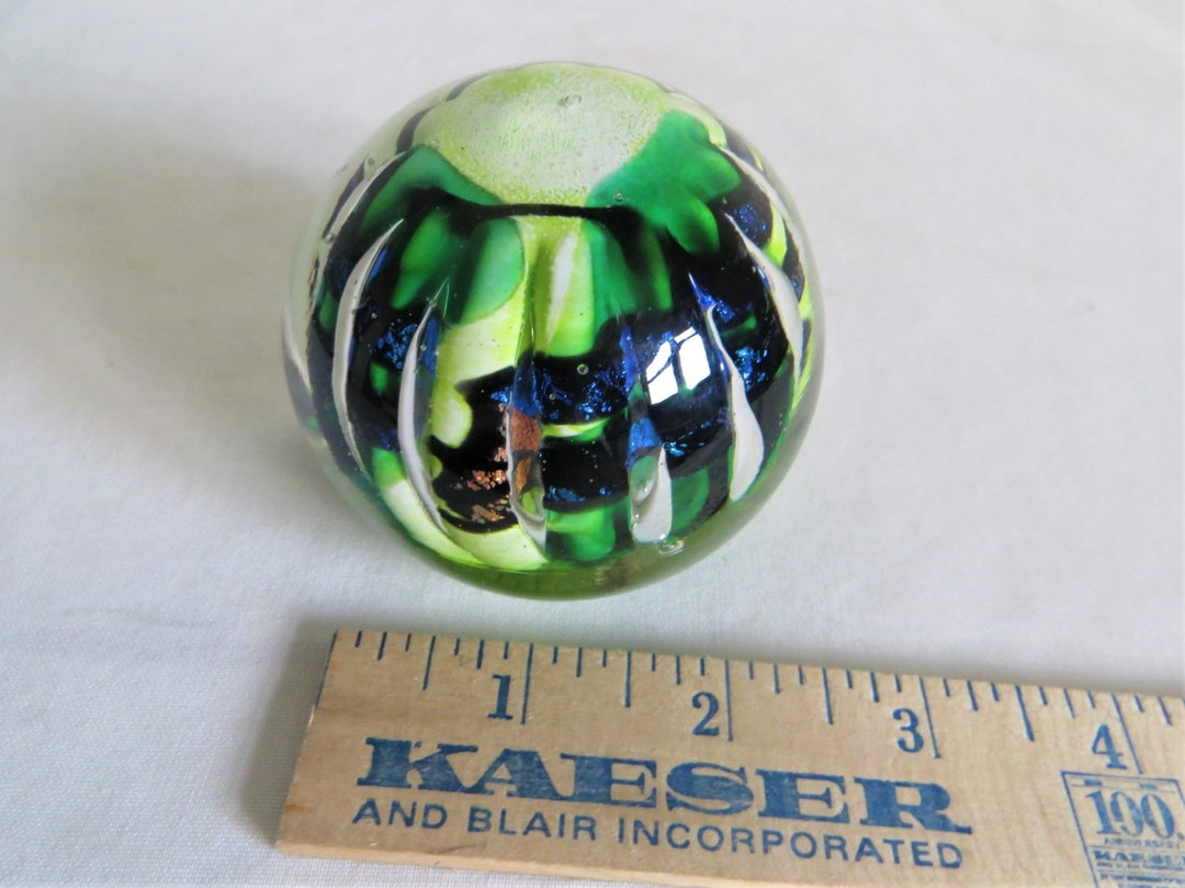 Signed Glass Paperweight Signed Meltdown Lovl 1999 Home and Living