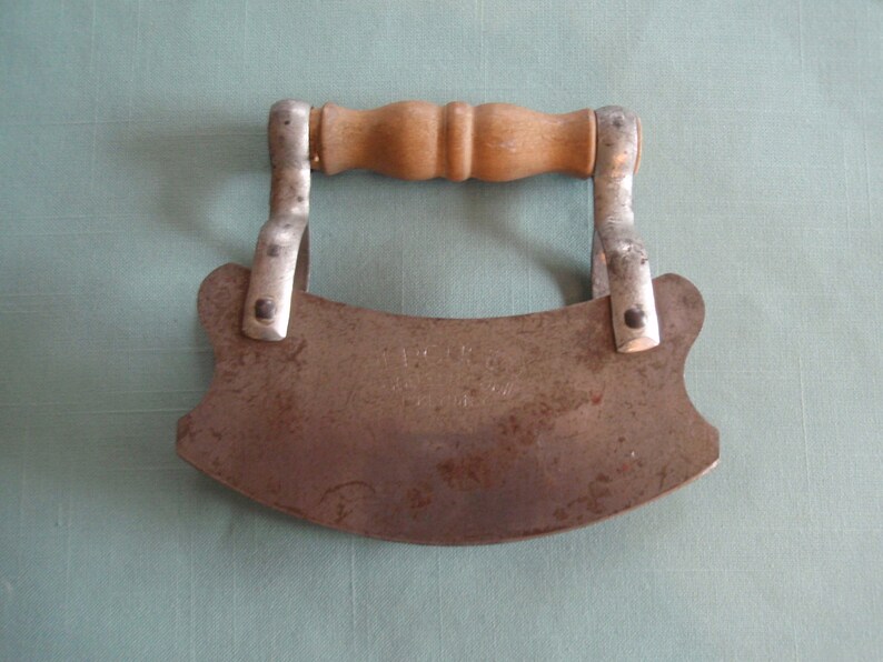 Vintage Food Cutter Chopper Double Blade Hercules Brand Wood Etsy