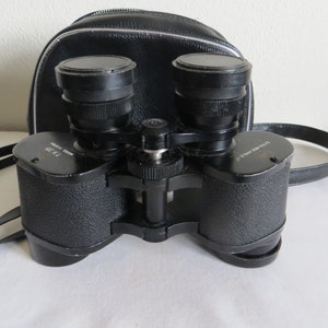 Vintage Optex Binoculars with Carrying Case Korea h395