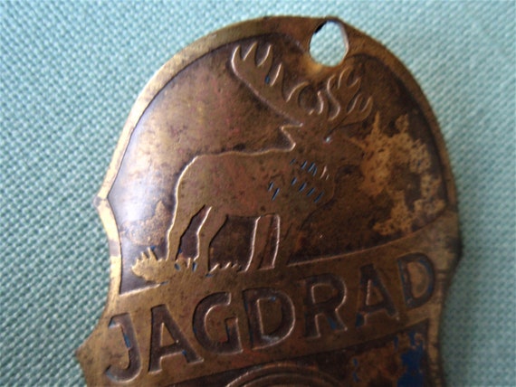 Mead Cycle Co Ranger Bicycle Head Badge Vintage Chicago IL USA Pre 1954 Free Shp