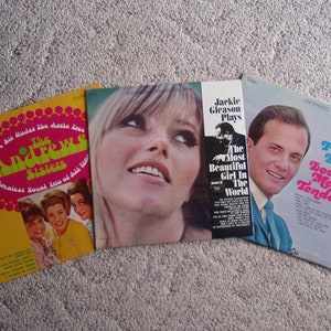 Three 1980s Record Albums All Sealed LP Vinyl The Andrews Sisters Jackie Gleason Pat Boone Love Me Tender Recorded Audio MD e1474