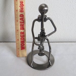 Nut and Bolt Figurine Saxophone Man Metal Art Musician MD i486