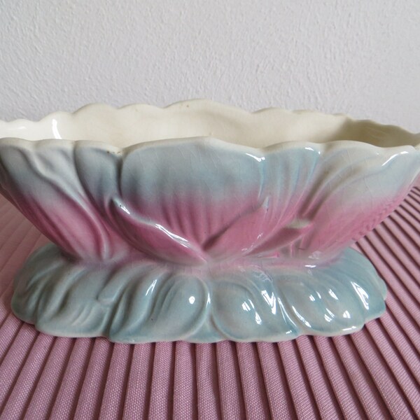 Vintage 1940's Planter Royal Copley Blue and Pink Home and Living Indoor Planters MD h172