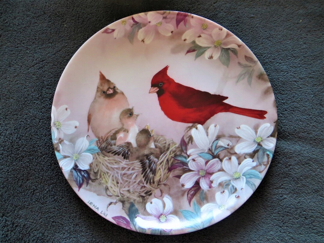 1989 Decorative Plate Cardinals Morning Serenade Nature's Poetry Series ...