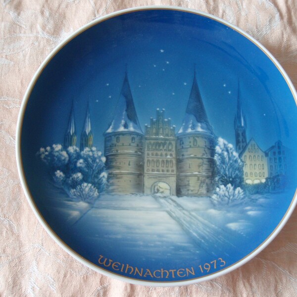 1973 Christmas Plate Rosenthal China  George Kuspert Germany Collectible Home décor L 1054