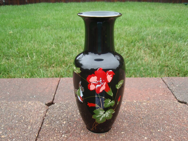 Lovely Fine China Vase Hand Painted Floral Design With Etsy