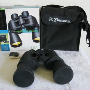Pre Owned Emerson Binoculars 7x50 with Carrying Pouch Coated Optics Original Box k885