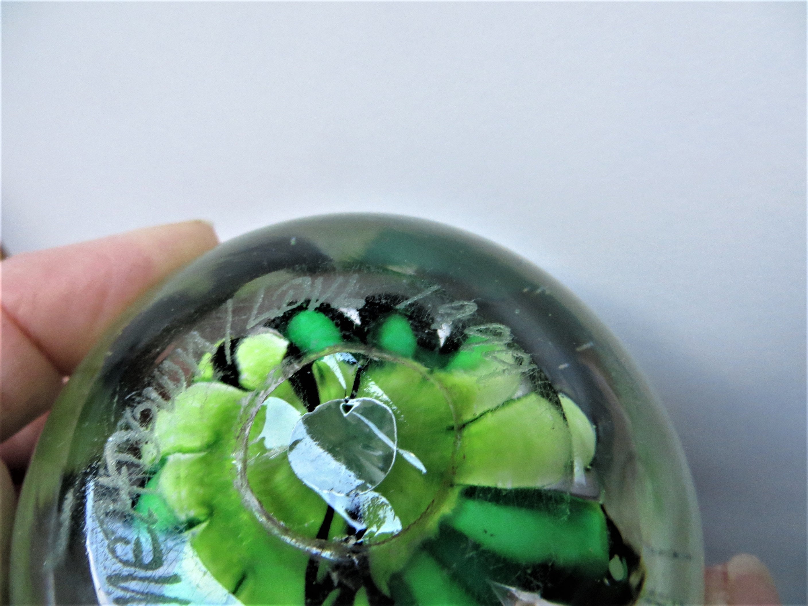 Signed Glass Paperweight Signed Meltdown Lovl 1999 Home and Etsy