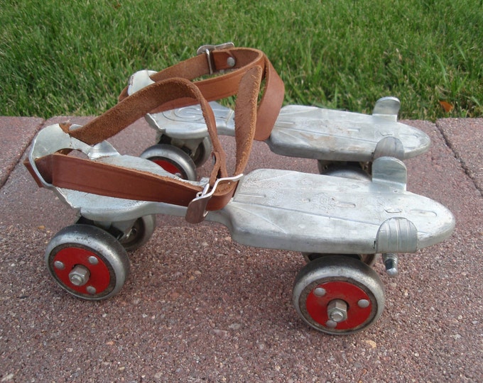 1950's Metal Roller Skates J C Higgins Sears Roebuck and Etsy