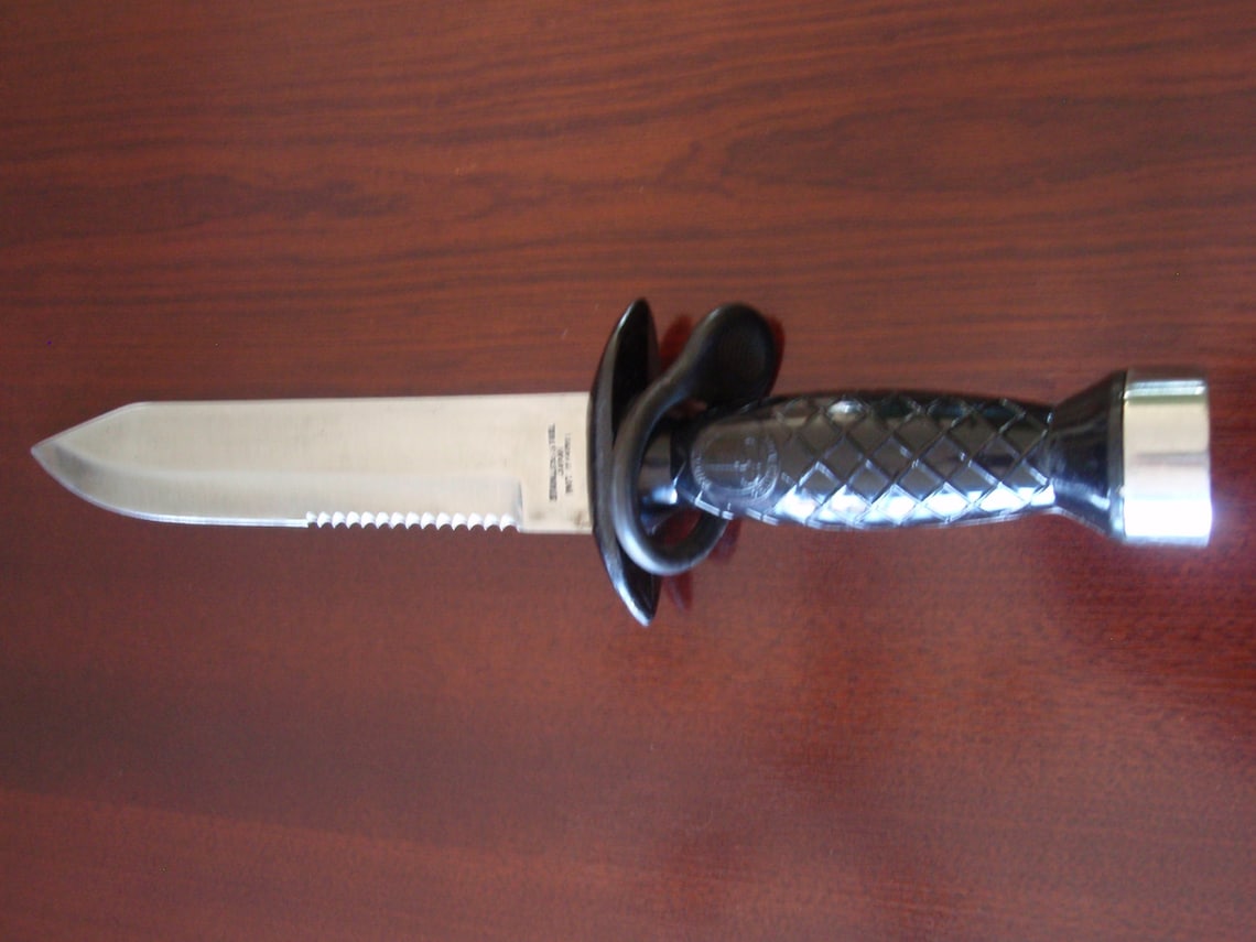 US Navy Seal Dive Diver Knife Aqua Lung Survival Fixed Etsy