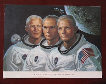 Astronauts of Apollo 11 Picture Photo First on the Moon 1969 Aldrin Colllins Armstrong Collectible C432