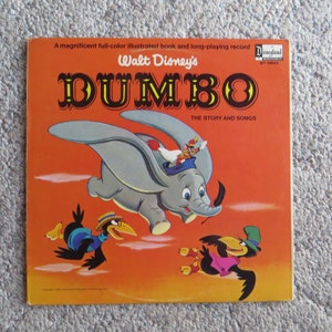 1965 Childrens Record Album LP Vinyl Dumbo Storybook and Songs MD h367