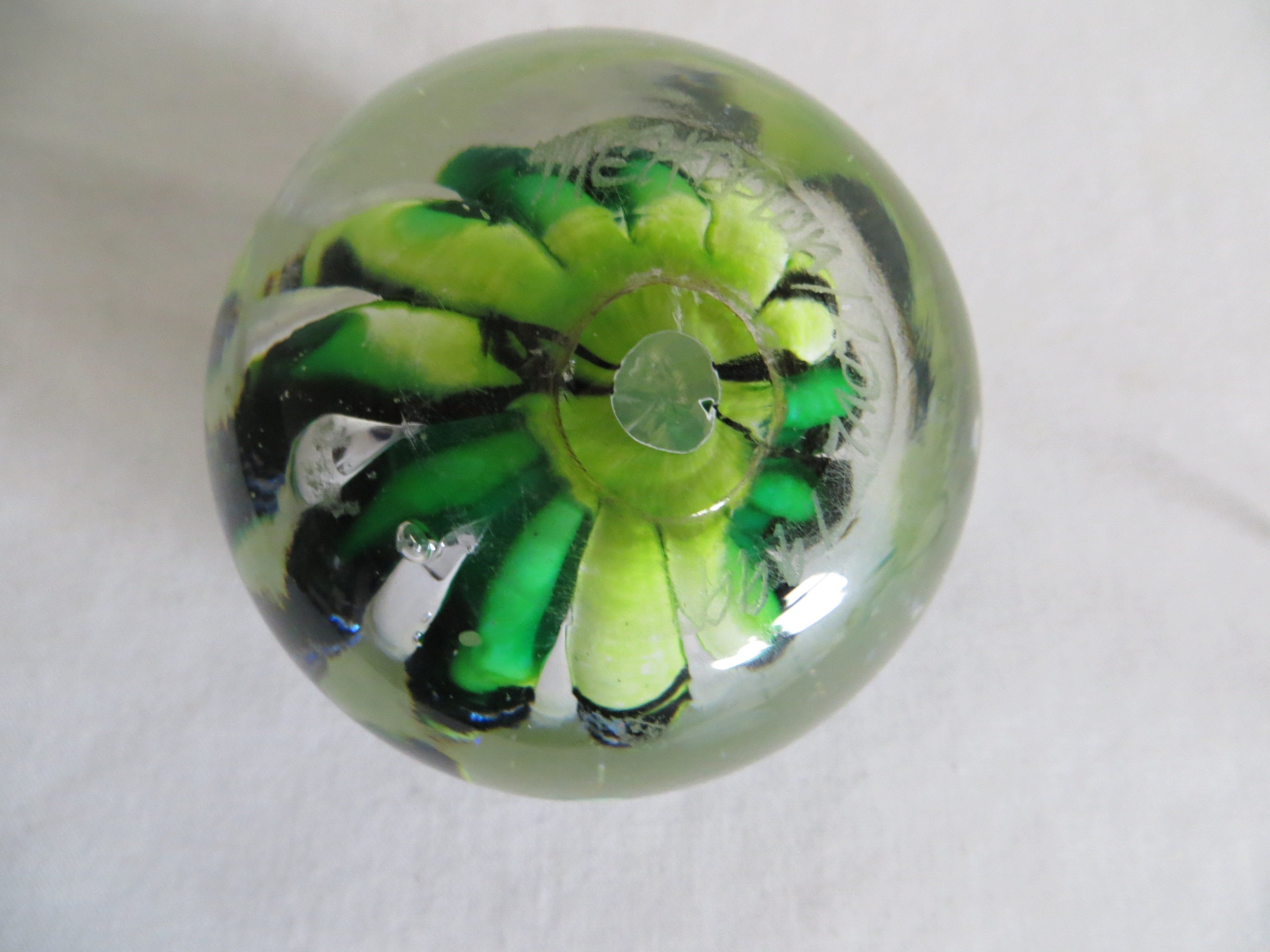 Signed Glass Paperweight Signed Meltdown Lovl 1999 Home and Etsy