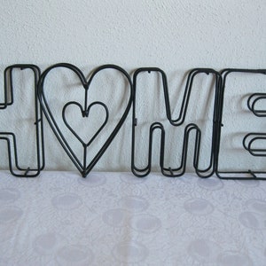 Wire Art The Word HOME with Heart Wall Decor Home Decor Wall Mount k832