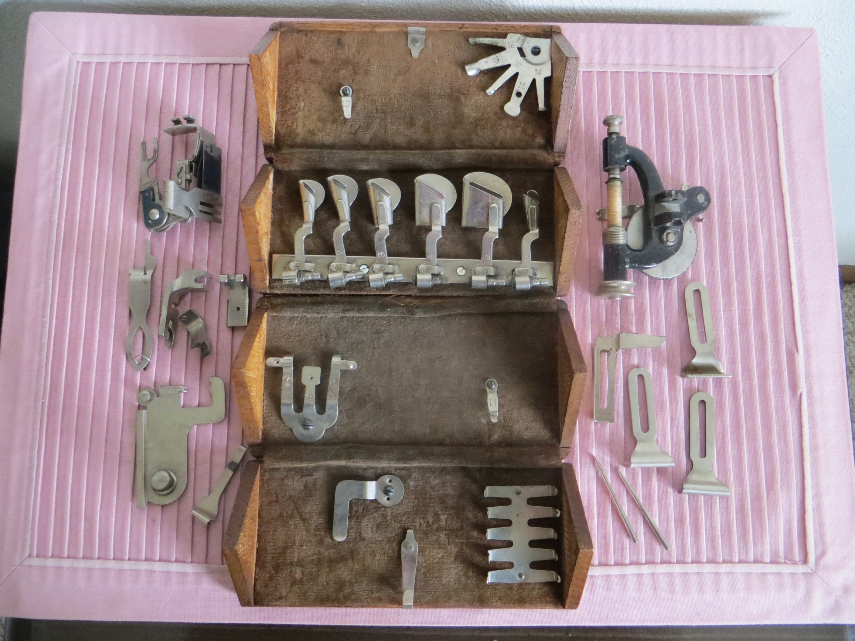 Vintage Sewing Machine Attachment Boxes