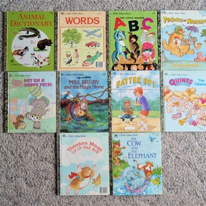 Lot of 10 Little Golden Books Childrens Books Stories MD f1760