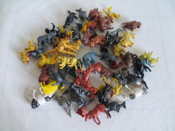 50 Miniature Wild Toy Animals Figurines G2687 Etsy Australia