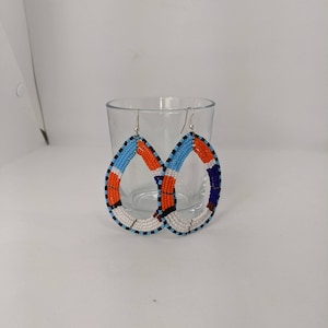 Aesthetic and Durable Earrings | Best Handmade Colorful African Maasai Earrings | Multi Color Beaded Jewelry | Women and Girls Accessories