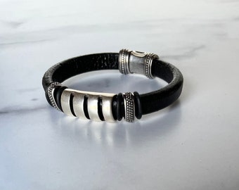 Leather bracelet, Magnetic leather bracelet, Unisex leather bracelet, Men's leather bracelet, Women's leather bracelet