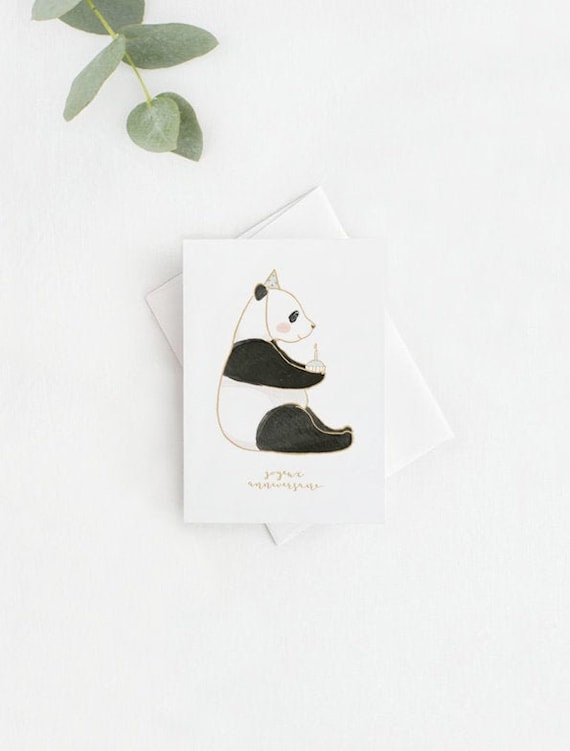 Birthday Cards Panda Joyeux Anniversaire Etsy Birthday Cards Panda Joyeux Anniversaire Etsy