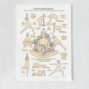 Póster de mantra de yoga prenatal FRANCIA/Yoga/Doula/Partera/Nacimiento/Profesora de yoga/Yogi Mama DIGITAL