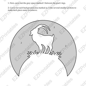 Printable Pumpkin Stencil for Carving - Goat King of the Hill ...