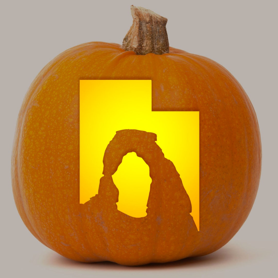 Printable Pumpkin Stencil for Carving - Utah Delicate Arch - Fun ...