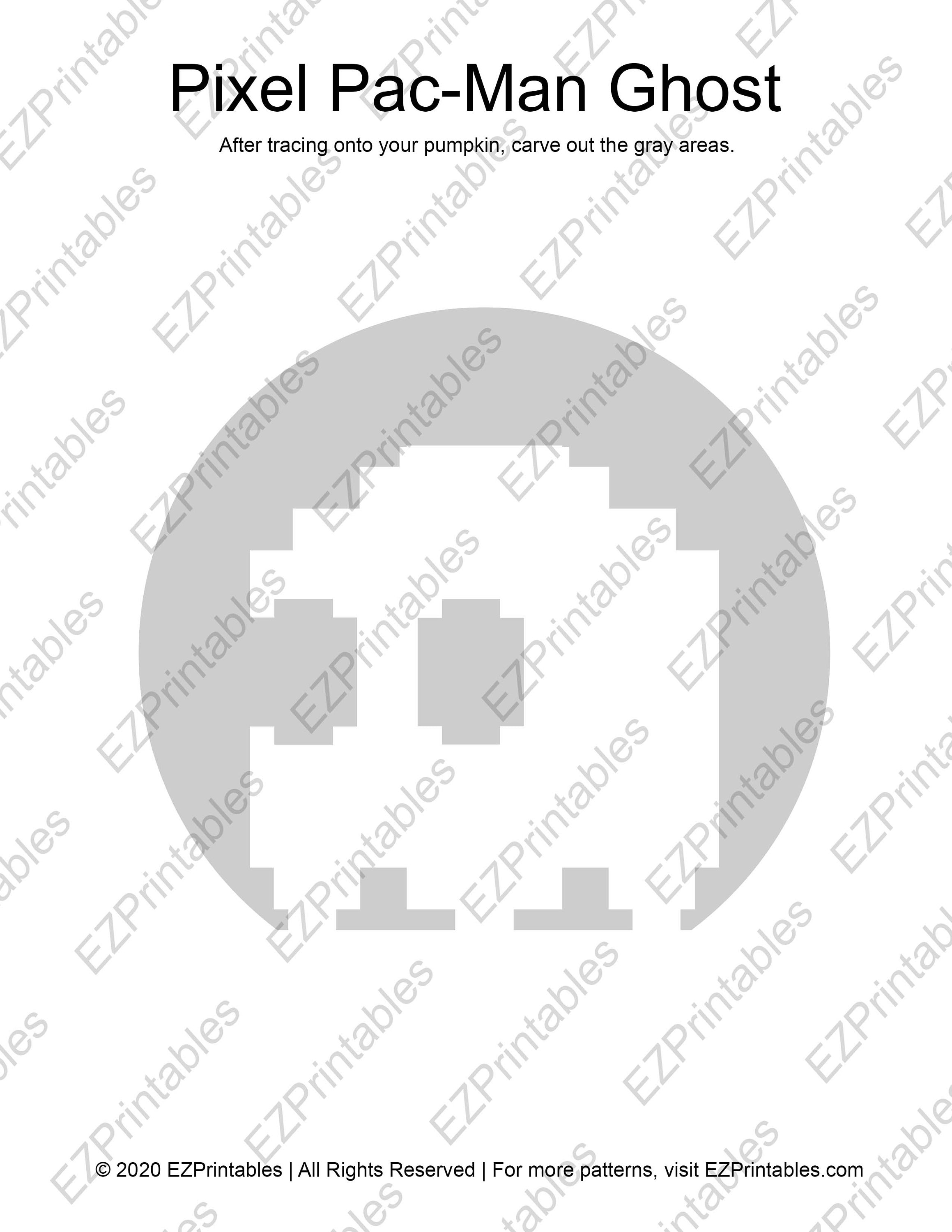 printable-pumpkin-stencil-pack-for-carving-pac-man-bundle-etsy