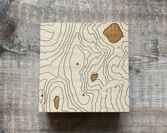 Mini map wooden box