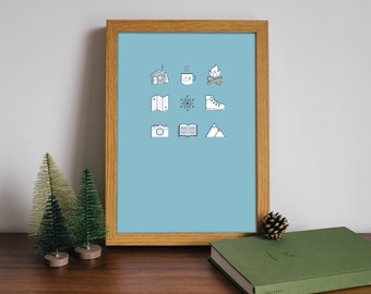 Personalised Adventure Print Poster // Custom Icons // Choose Your Own Adventure // Holiday Memory Art