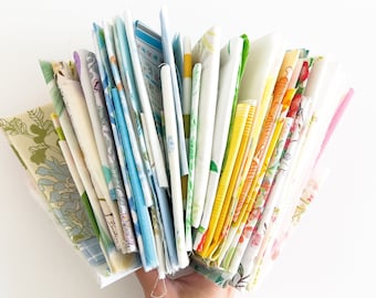 13 Oz Scraps. Vintage Sheet Scrap Bundle. Multi Color. Random Surprise Pack. Stash Builder. Fabric Bundle. Floral. Upcycle.