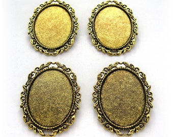 Green and Ivory Fairy Cameo Brooch Resin Goldtone Frame