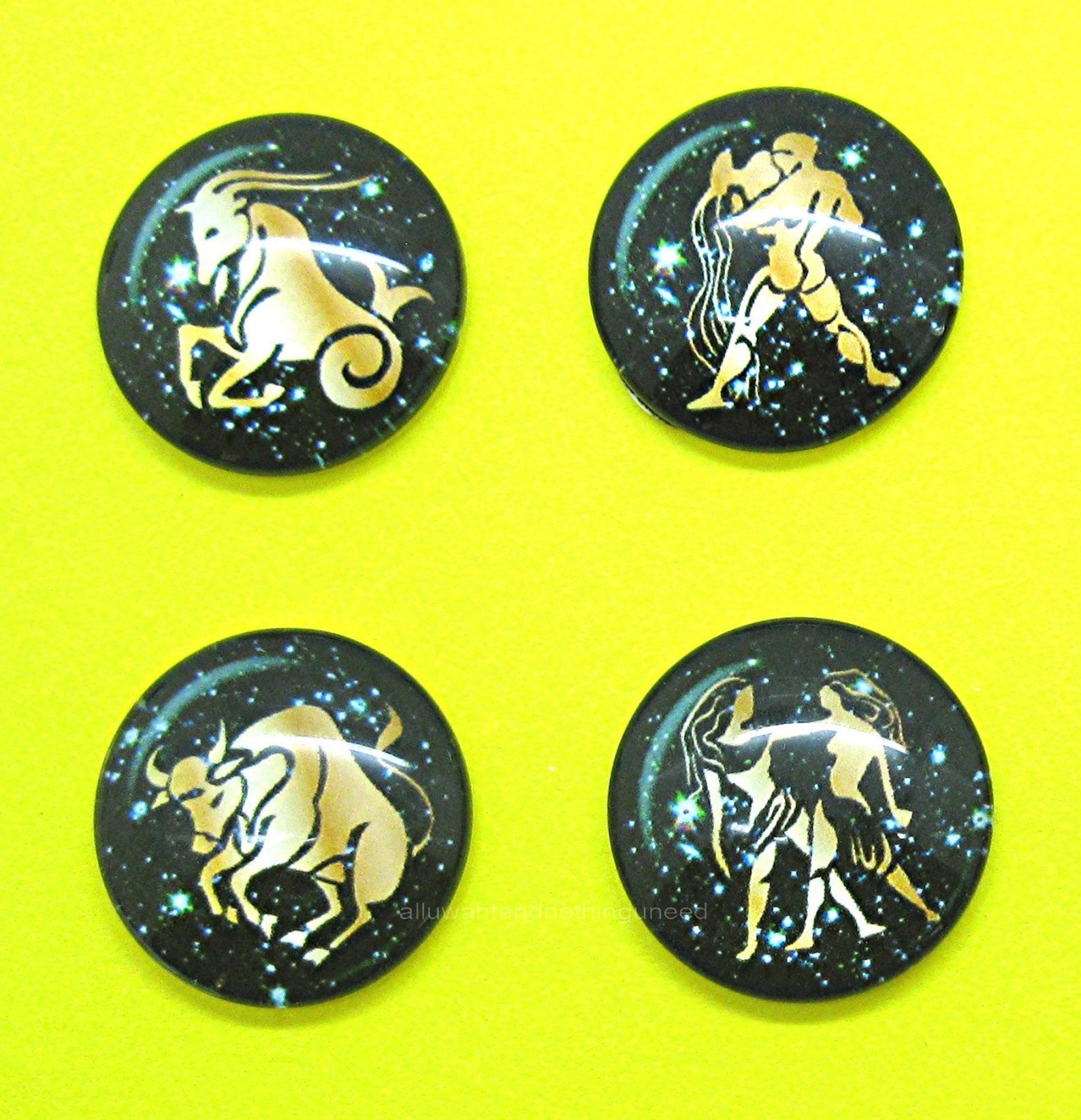 12 Different Glass 3D Astrological ZODIAC Birth Sign Cameos Etsy