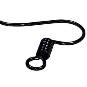 May include: Black spring earring hook with a small loop at the end.