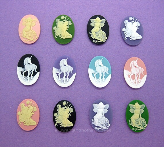 6 IVORY color 3/D FAIRY and THISTLE on GREEN 25mm x 18mm Costume Jewelry CAMEOS 6 IVORY color 3/D FAIRY and THISTLE on GREEN 25mm x 18mm Costume Jewelry CAMEOS