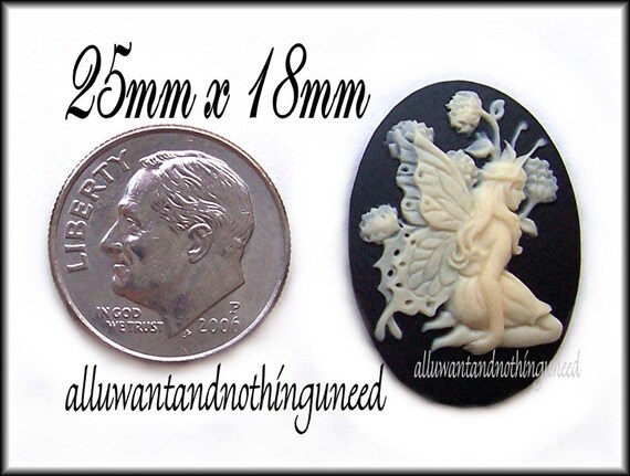 6 IVORY color 3/D FAIRY and THISTLE on GREEN 25mm x 18mm Costume Jewelry CAMEOS 6 IVORY color 3/D FAIRY and THISTLE on GREEN 25mm x 18mm Costume Jewelry CAMEOS