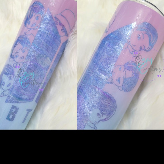 Made to Order Purple BTS Tumbler BTS Army Tumbler Bangtan Tiny Tan Army Bts  Tumbler Gifts for BTS Fan Bts Army Merch Bts Cup 