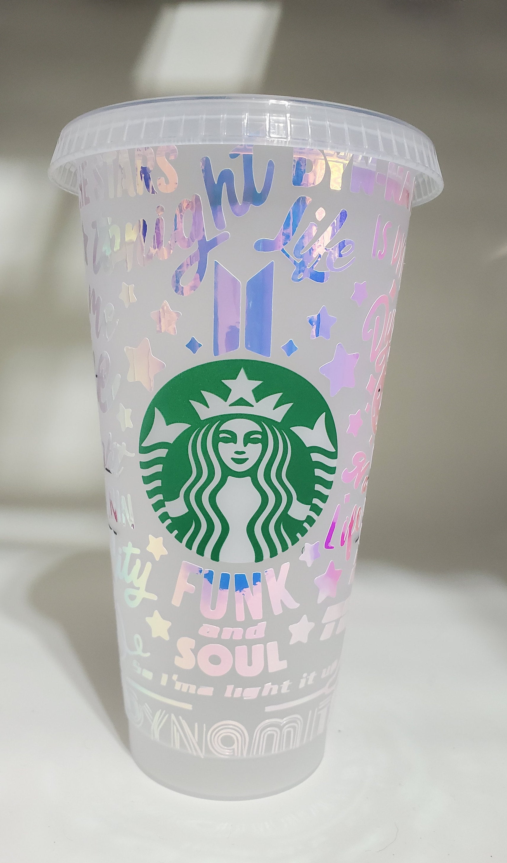 BTS Tinytan Matte Black Custom Vinyl Tumbler Personalized Gift 