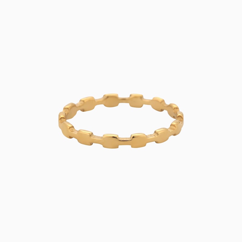 Geometric Square Stacker Ring