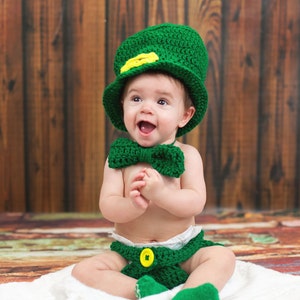 Leprechaun Hat, Baby Leprechaun Set, Newborn Leprechaun, Leprechaun Baby, Photography Prop, Saint Patricks Baby, Leprechaun Bow Tie