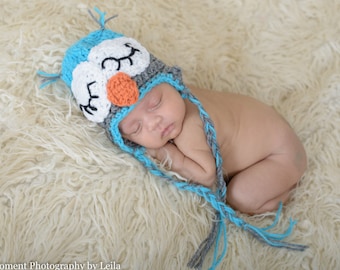 Owl Hat, Baby Owl Hat, Newborn Owl Hat, Crochet Owl Hat, Crochet Baby Hat, Newborn Owl, Newborn Photo Prop, Knit Owl Hat, Owl Photo Prop