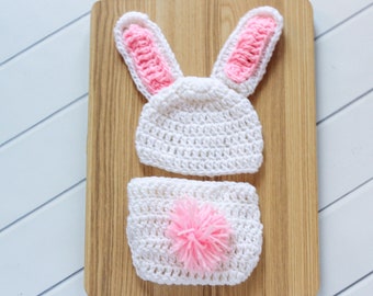 Bunny Hat, Pink Bunny Hat, Baby Bunny Hat, Newborn Bunny. Hat, Baby Bunny Outfit, Baby Bunny Costume, Easter Baby Hat, Girl Bunny Hat