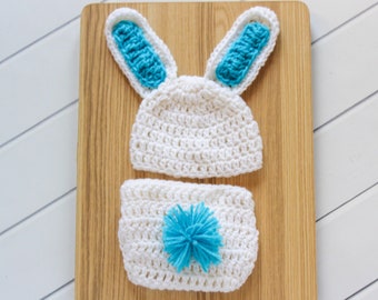 Baby Bunny Outfit, Crochet Bunny Hat, Baby Bunny Hat, Newborn Photo Prop, Easter Baby Hat, Easter Bunny Hat, Newborn Bunny Hat, Boy Bunny