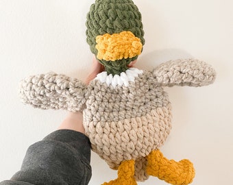 Mallard Stuffy, Mallard Lovey, Duck Stuffy, Duck Snuggler, Mallard Snuggler, Crochet Duck, Crochet Mallard, Stuffed Animal