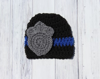 police Newborn Beanie NEW Newborn Hospital Hats Police coming home hat