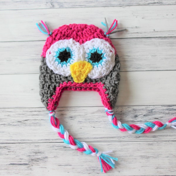 Crochet Baby Hat, Baby Owl Hat, Girl Owl Hat, Toddler Owl Hat, Baby Photo Prop, Knit Owl Hat, Knit Baby Hat, Girl Crochet Hat, Adult Owl Hat