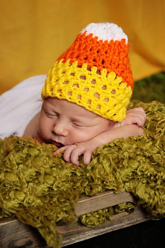 Candy Corn Hat Baby Candy Corn Newborn Candy Corn Knit 
