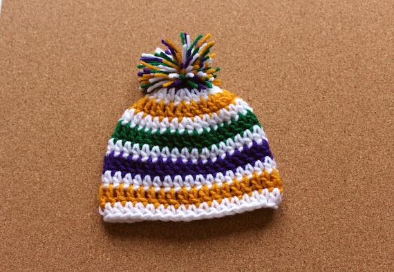 Mardi Gras Hat, Baby Mardi Gras, Crochet Mardi Gras, Newborn  display picture 1
