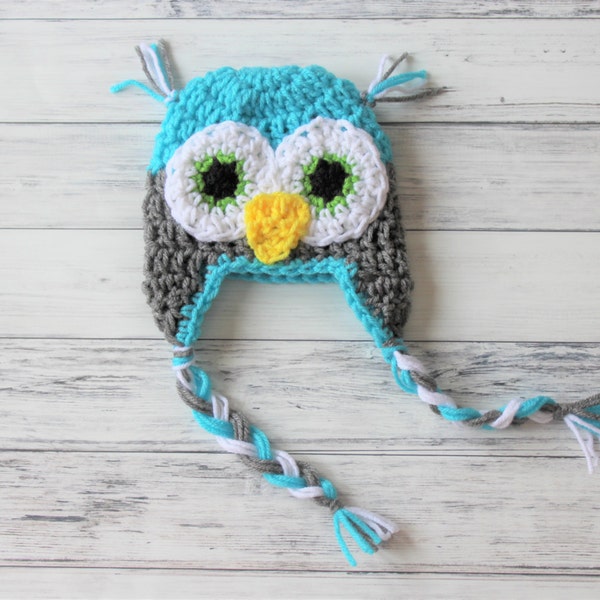 Crochet Baby Hat, Baby Owl Hat, Crochet Owl Hat, Boy Owl Hat, Knit Baby Hat, Toddler Owl Hat, Adult Owl Hat, Baby Photo Prop, Infant Owl Hat