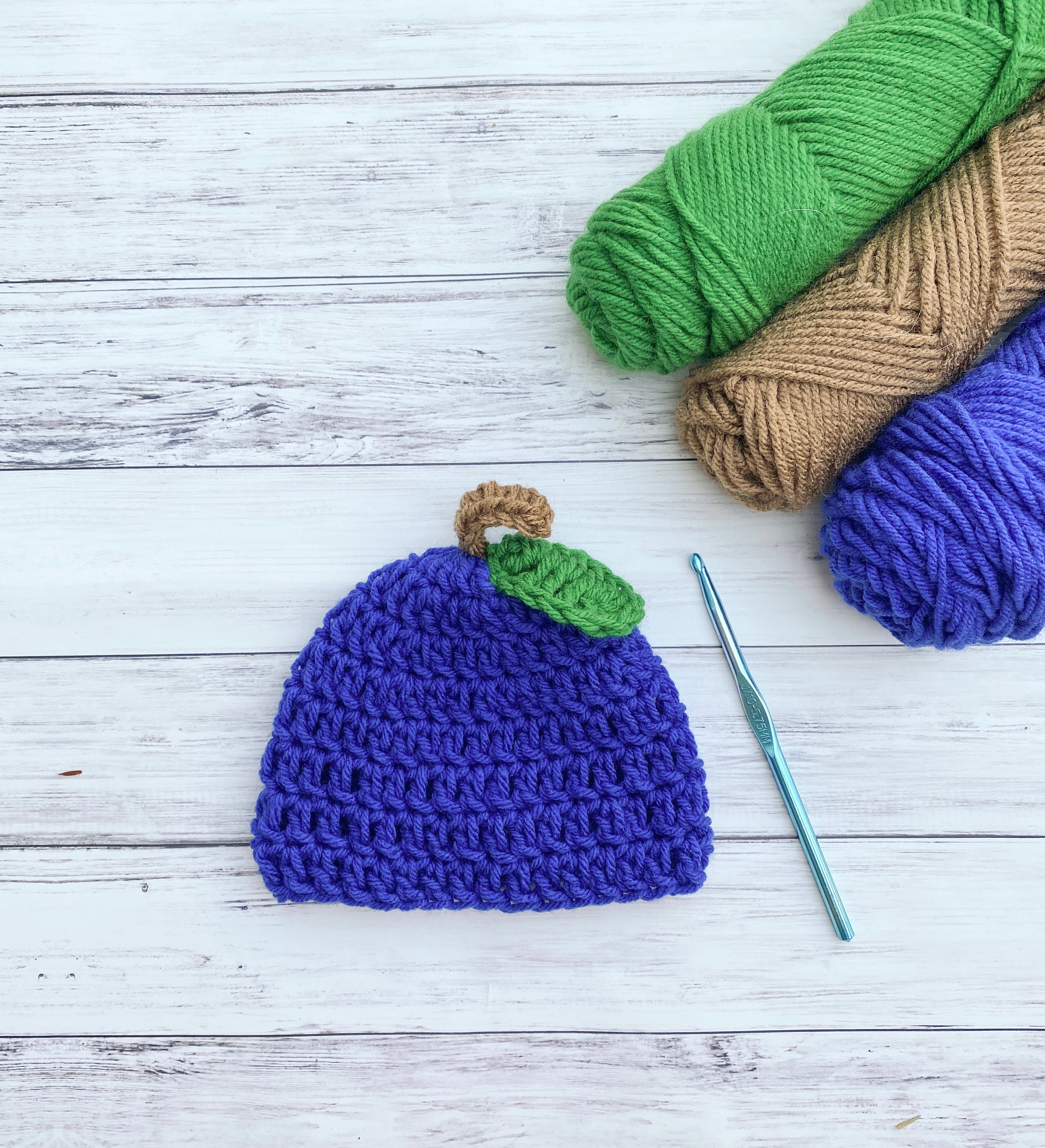 Blueberry Hat, Baby Blueberry, Crochet Blueberry, Crochet Baby Hat